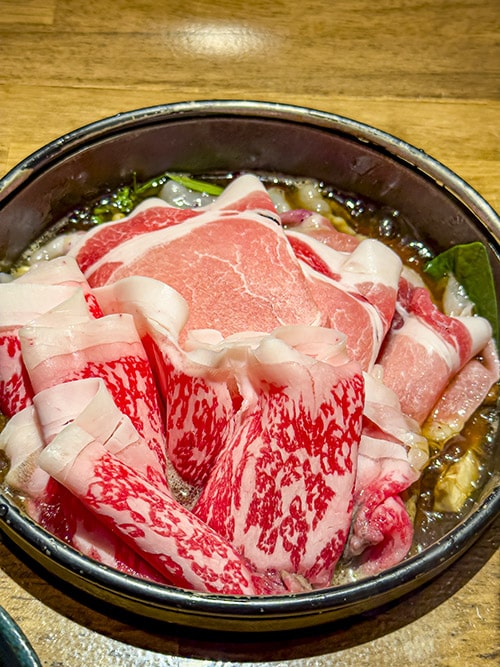 오사카 도톤보리 맛집 스키야키 추천 '샤부와라' 메뉴2